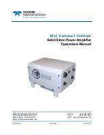 Teledyne Mini Compact Outdoor Operation Manual preview