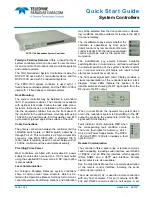 Preview for 1 page of Teledyne RCP2-1100 Quick Start Manual