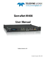 Teledyne SierraNet M408 User Manual preview