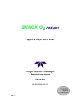 Teledyne Snack O2 Owner'S Manual preview