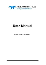 Teledyne T3DMM4-5 User Manual предпросмотр