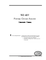 Teledyne TED 60-T Operator'S Manual предпросмотр