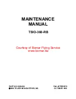 Preview for 1 page of Teledyne TSIO-360-RB Maintenance Manual