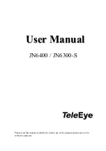 TeleEye JN6300-S User Manual preview