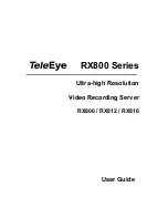 Preview for 1 page of TeleEye RX800 Series User Manual Lite