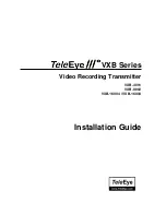 Preview for 1 page of TeleEye VXB-1604 Installation Manual