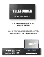 Preview for 1 page of Telefunken 26" Operating Instructions Manual