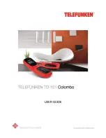 Предварительный просмотр 1 страницы Telefunken Colombo TD 101 User Manual