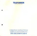 Telefunken FZ 650 N Operating Instructions Manual preview