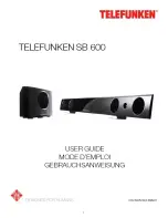 Предварительный просмотр 1 страницы Telefunken SB 600 User Manual