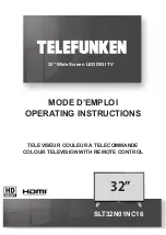 Telefunken SLT32N01NC16 Operating Instructions Manual preview