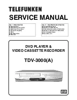 Telefunken TDV-3000 Service Manual preview