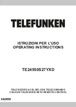 Предварительный просмотр 1 страницы Telefunken TE24550S27YXD Operating Instructions Manual