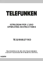 Telefunken TE32550S27YXD Operating Instructions Manual предпросмотр