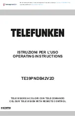 Telefunken TE39PNDB42V2D Operating Instructions Manual предпросмотр