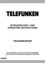 Preview for 1 page of Telefunken TE43550S39U2P Operating Instructions Manual