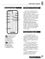 Preview for 3 page of Telefunken TF-1566U Instruction Manual