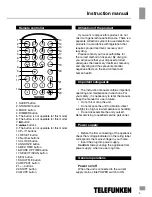 Предварительный просмотр 3 страницы Telefunken TF-AS1203U Instruction Manual