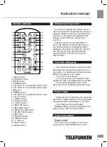 Предварительный просмотр 4 страницы Telefunken TF-AS1203UB Instruction Manual