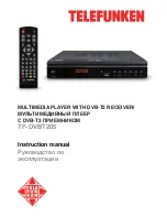 Telefunken TF-DVBT205 Instruction Manual предпросмотр