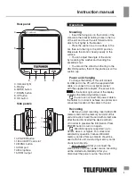 Предварительный просмотр 3 страницы Telefunken TF-DVR22HD Instruction Manual