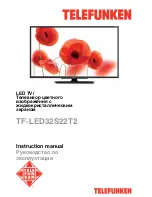 Предварительный просмотр 1 страницы Telefunken TF-LED32S22T2 Instruction Manual