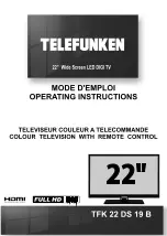 Предварительный просмотр 1 страницы Telefunken TFK 22 DS 19 B Operating Instructions Manual