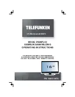 Предварительный просмотр 1 страницы Telefunken TFX 1646 D 857U Operating Instructions Manual