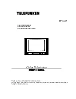 Telefunken TTV-149 Owner'S Manual preview