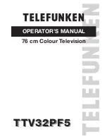 Telefunken TTV32PF5 Operator'S Manual preview