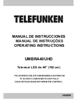 Предварительный просмотр 1 страницы Telefunken UMBRA40UHD Operating Instructions Manual