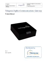 Telegesis ZigBee GW357 Product Manual preview