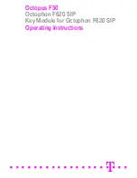 Предварительный просмотр 1 страницы Telekom Octophon F620 SIP Operating Instructions Manual