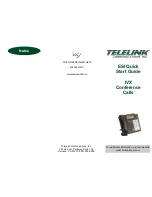 Preview for 1 page of Telelink ESI IVX Conference Calls Quick Start Manual