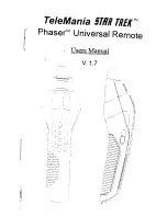 TeleMania STAR TREK Phaser User Manual preview