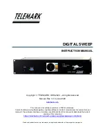 Telemark DIGITAL SWEEP Instruction Manual предпросмотр