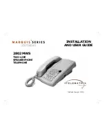 Telematrix Marquis 2802MWS Installation And User Manual предпросмотр