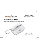 Предварительный просмотр 1 страницы Telematrix Marquis EUROMW5 Installation And User Manual