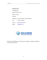 Предварительный просмотр 2 страницы TELEMED UAB ClarUs User Manual