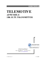 Preview for 1 page of Telemotive 10K JLTX User Manual