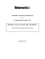 Preview for 1 page of Telenetics MIU Dial or Leased Line modem with RS-485 Installation & Operation Manual