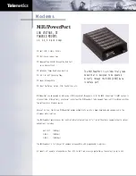 Telenetics MIU/PowerPort 1.2 Specifications preview