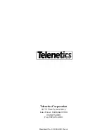 Предварительный просмотр 2 страницы Telenetics MIU14.4 Installation, Operation & Diagnostics