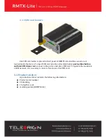 Preview for 11 page of Teleorigin RBMTX-Lite User Manual