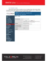 Preview for 30 page of Teleorigin RBMTX-Lite User Manual