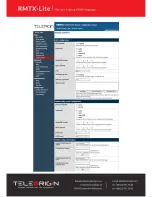 Preview for 33 page of Teleorigin RBMTX-Lite User Manual
