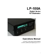 Предварительный просмотр 1 страницы TelePost LP-100A Operation Manual