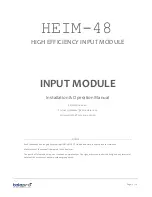 Предварительный просмотр 2 страницы Telepro HEIM-48 Installation & Operation Manual