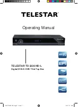 Preview for 1 page of Telestar TD 2220 HD-L Operating Manual