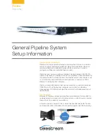 Предварительный просмотр 1 страницы Telestream General Pipeline System Setup Information Manual